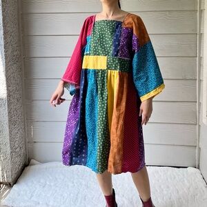 Handmade Quilted Rainbow Dress SKU 08294